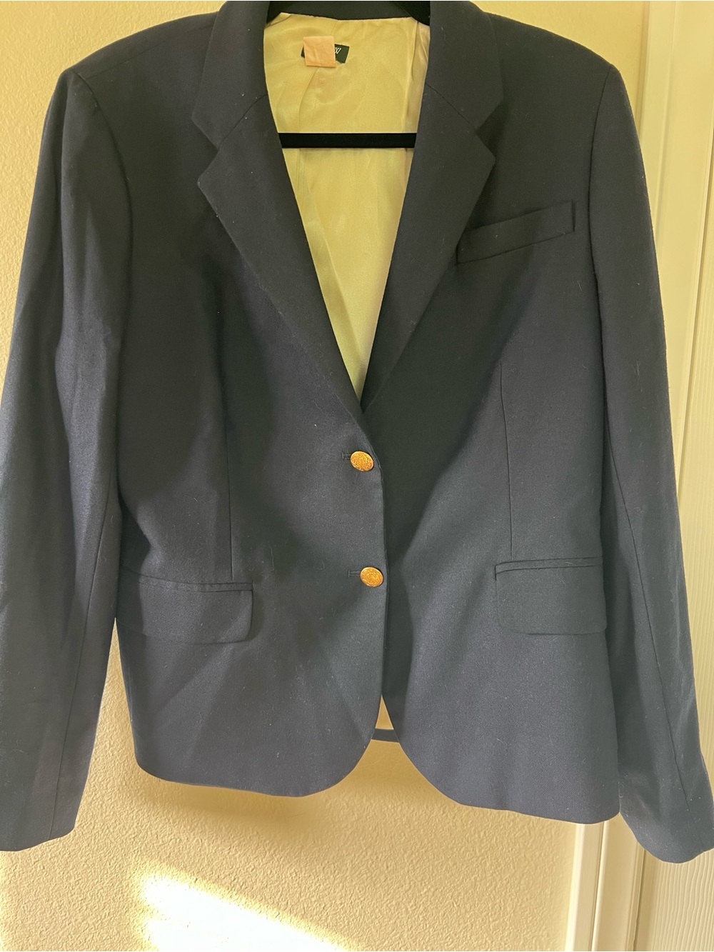 J. Crew Navy Blazer with Gold Buttons